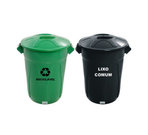 Lixeira Coleta Seletiva PLAS TPA Sobreposta  40 L CJ 2 JS
