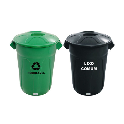 Lixeira Coleta Seletiva PLAS TPA Sobreposta  40 L CJ 2 JS