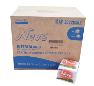 Papel Higiênico Interfolhado Folha Dupla NEVE 12000 Fls KC