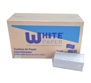 Papel Toalha Interfolhado 2D FS Luxo 4800 Fls WHITE PAPER