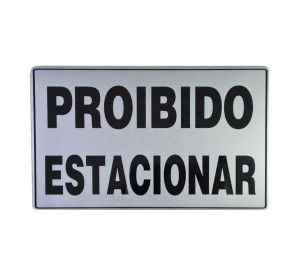 Placa Alumínio Sinalização 16x25 Proibido Estacionar