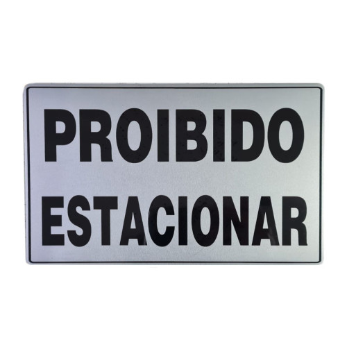 Placa Alumínio Sinalização 16x25 Proibido Estacionar