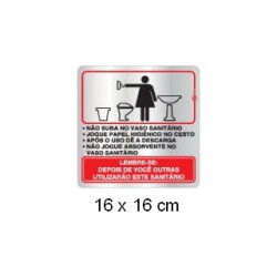 Placa Alumínio de Sinalização Banheiro Feminino Normas ID