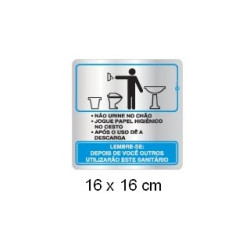 Placa Alumínio de Sinalização Banheiro Masculino Normas ID