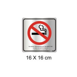 Placa Alumínio de Sinalização Lei Proibido Fumar ID